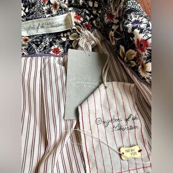 Anthropologie Daughters of Liberation Tulip Curtsy Floral Velvet Blazer 0 - Picture 6 of 6